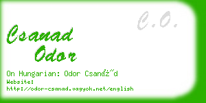 csanad odor business card